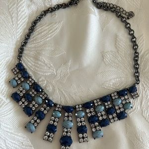 Beautiful Park Lane hematite & cut crystal necklace